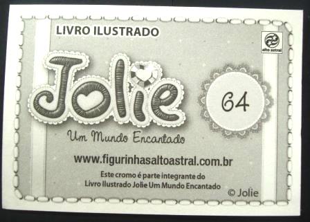 Figurinha Jolie Mundo Encantado nº 64 - verso