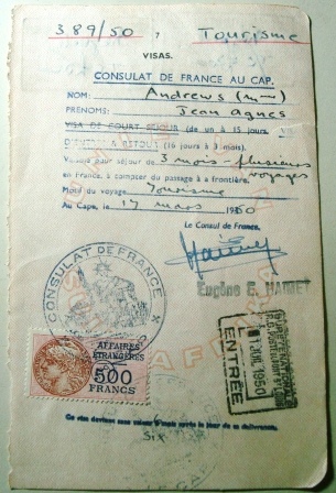 Selo consular da França de 1950