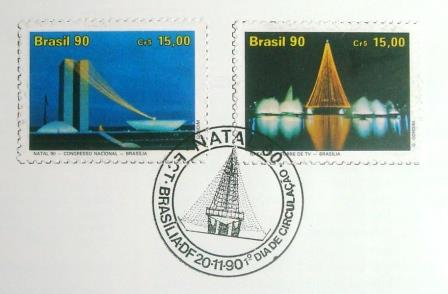 FDC oficial nº 519 de 1990 Natal 90