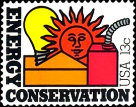 Selo postal Estados Unidos 1977 Energy Conservation