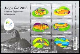 Bloco Postal do Brasil de 2016 Arenas Esportivas Rio 2016