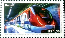 Selo postal do Brasil de 2017 Metrô de Salvador