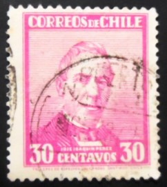 Selo postal do Chile de 1934 José Joaquín Pérez 30