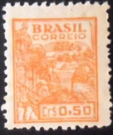 Selo postal do Brasil de 1946 Trigo 50