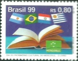 Selo postal do Brasil de 1999 O Livro