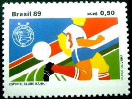Selo postal do Brasil de 1989 SC Bahia