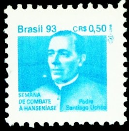 Selo postal do Brasil de 1993 Padre Santiago Uchoa