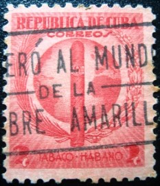 Selo postal de Cuba de 1939 Cigar globe