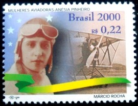 Selo postal do Brasil de 2000 Anésia Machado