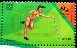 Selo postal do Brasil de 2015 Atletismo