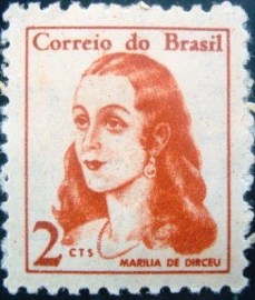 Selo postal do Brasil de 1967 Marília de Dirceu - 527 N