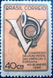 Selo postal Comemorativo do Brasil de 1946 - C 215 n