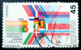 Selo postal da Espanha de 1986 European Union