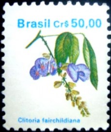 Selo postal regular emitido no Brasil em 1990 - 681 M