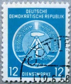 Selo postal da Alemanha Democrática de 1954 Hammer and Compass