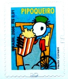 Selo postal do Brasil de 2011 Pipoqueiro