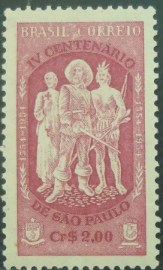 Selo postal Comemorativo do Brasil de 1954 - C 329