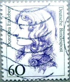 Selo postal da Alemanha de 1987 Dorothea Erxleben - 1481 U