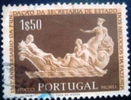 Selo postal de Portugal de 1954 Relief of the Ship of State 1$50 - 793 U