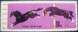 Selo postal da Polônia de 1963 Equus ferus caballus - 1438 U