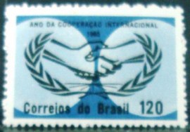 Selo postal do Brasil de 1965 Cooperação