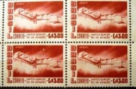 Quadra de selos postais aéreos do Brasil de 1956 - A 79 N