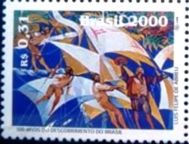 Selo postal do Brasil de 2000 Portugueses M