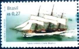 Selo postal do Brasil de 2000 Navio-Veleiro Cisne Branco