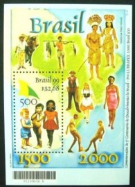 Bloco postal do Brasil de 1999 Pró-LUBRAPEX 2000