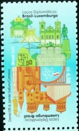 Selo postal do Brasil de 2018 Brasil-Luxemburgo