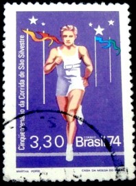 Selo postal Comemorativo do Brasil de 1974 - C 871 U