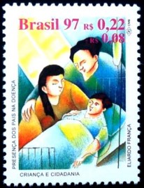 Selo postal do Brasil de 1997 Pais na Doença