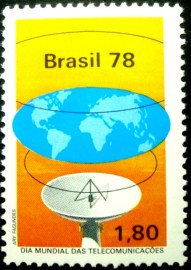 Selo postal do Brasil de 1978 Telecomunicações