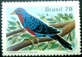 Selo postal do Brasil de 1978 Cotinga M