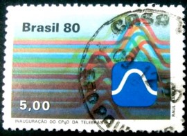 Selo postal do Brasil de 1980 Telebrás - C 1172 U