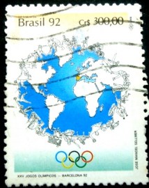 Selo postal do Brasil de 1992 Olimpíada de Barcelona