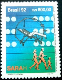 Selo postal do Brasil de 1992 Hospital Sarah