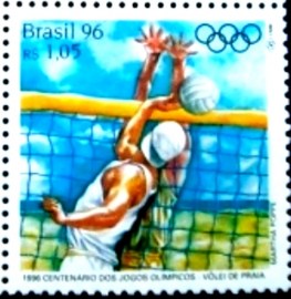 Selo postal do Brasil de 1996 Vôlei de Praia