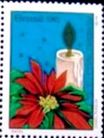 Selo postal do Brasil de 1996 Arranjo de Natal