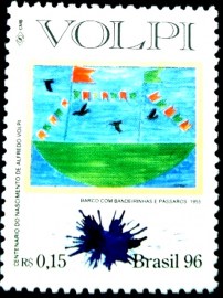 Selo postal Comemorativo do Brasil de 1996 - C 1988 M