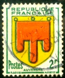 Selo postal da França de 1949 Auvergne