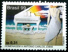 Selo postal do Brasil de 1999 Antonio Carlos Jobim