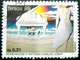 Selo postal do Brasil de 1999 Antonio Carlos Jobim - C 2228 U