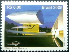 Selo postal do Brasil de 2005 Museu Oscar Niemeyer