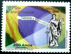Selo postal do Brasil de 2008 Justiça Militar