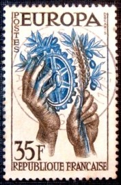 Selo postal da França de 1957 C.E.P.T.