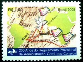 Selo postal do Brasil de 2008 Regulamento Provisional