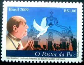 Selo postal do Brasil de 2009 O Pastor da Paz