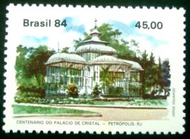 Selo postal do Brasil de 1984 Palácio de Cristal N