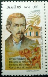 Selo postal COMEMORATIVO do Brasil de 1989 - C 1654 N